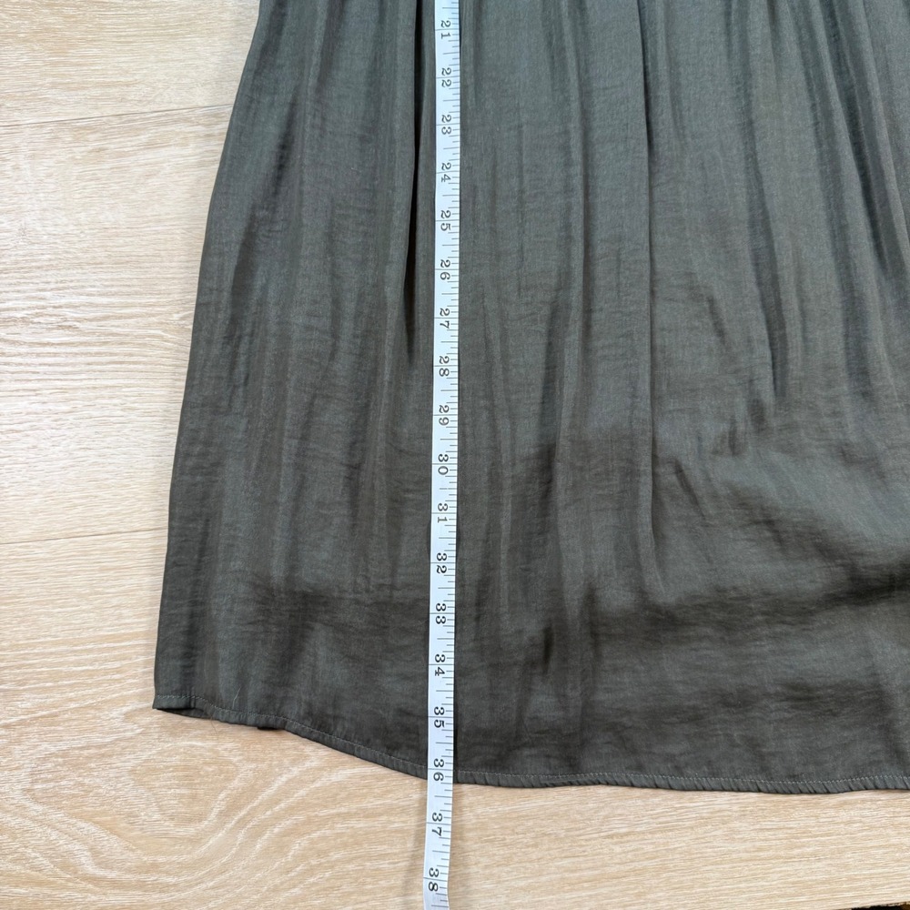 Dolan Left Coast Smocked Trapeze Tank Dress Size Small Flowy Relaxed Chic Green - Picture 5 of 10